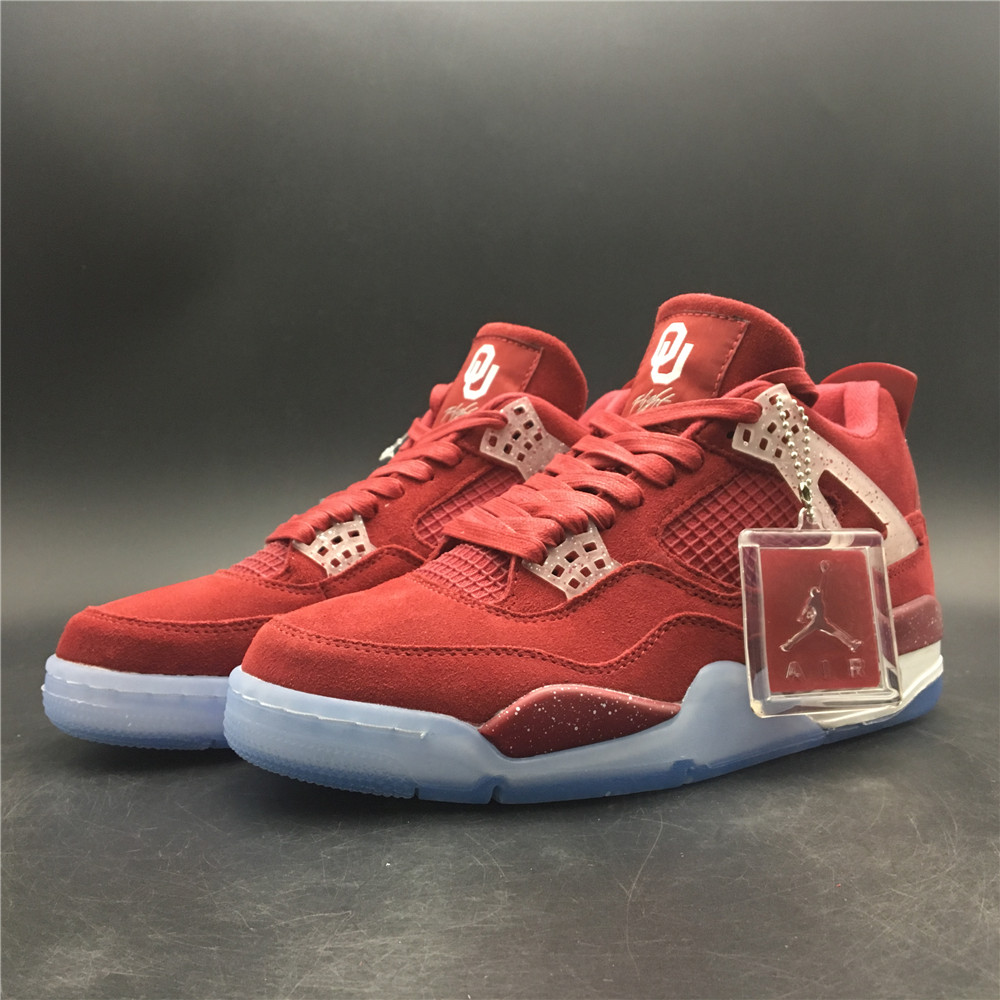 2019 Air Jordan 4 Red Ice Sole Shoes